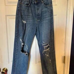 Wild Fable High Rise Straight Distressed Jeans